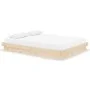 Solid wood double bed frame 135x190 cm by vidaXL, Beds and slatted bases - Ref: Foro24-819947, Price: 114,12 €, Discount: %