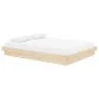 Solid wood double bed frame 135x190 cm by vidaXL, Beds and slatted bases - Ref: Foro24-819947, Price: 114,12 €, Discount: %