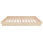Solid wood double bed frame 135x190 cm by vidaXL, Beds and slatted bases - Ref: Foro24-819947, Price: 140,44 €, Discount: %