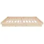 Solid wood double bed frame 135x190 cm by vidaXL, Beds and slatted bases - Ref: Foro24-819947, Price: 114,12 €, Discount: %