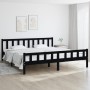 Estructura de cama de madera maciza negra 160x200 cm de vidaXL, Camas y somieres - Ref: Foro24-810693, Precio: 132,72 €, Desc...