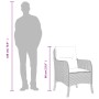 Set comedor jardín 7 pzas y cojines ratán sintético gris