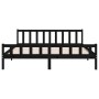 Estructura de cama de madera maciza negra 160x200 cm de vidaXL, Camas y somieres - Ref: Foro24-810693, Precio: 132,72 €, Desc...