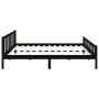 Estructura de cama de madera maciza negra 160x200 cm de vidaXL, Camas y somieres - Ref: Foro24-810693, Precio: 132,72 €, Desc...