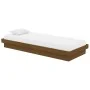 Honey brown solid wood bed frame 75x190 cm by vidaXL, Beds and slatted bases - Ref: Foro24-819935, Price: 87,94 €, Discount: %