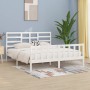 Weißer Massivholzbettrahmen Supe King 180x200 cm von vidaXL, Betten und Lattenroste - Ref: Foro24-3107629, Preis: 166,29 €, R...