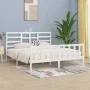 White solid wood bed frame Supe King 180x200 cm by vidaXL, Beds and slatted bases - Ref: Foro24-3107629, Price: 164,05 €, Dis...