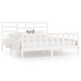 Weißer Massivholzbettrahmen Supe King 180x200 cm von vidaXL, Betten und Lattenroste - Ref: Foro24-3107629, Preis: 166,29 €, R...