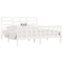 White solid wood bed frame Supe King 180x200 cm by vidaXL, Beds and slatted bases - Ref: Foro24-3107629, Price: 164,05 €, Dis...