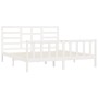 Weißer Massivholzbettrahmen Supe King 180x200 cm von vidaXL, Betten und Lattenroste - Ref: Foro24-3107629, Preis: 166,29 €, R...