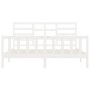 Weißer Massivholzbettrahmen Supe King 180x200 cm von vidaXL, Betten und Lattenroste - Ref: Foro24-3107629, Preis: 166,29 €, R...