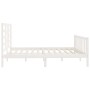 White solid wood bed frame Supe King 180x200 cm by vidaXL, Beds and slatted bases - Ref: Foro24-3107629, Price: 166,29 €, Dis...