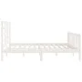 White solid wood bed frame Supe King 180x200 cm by vidaXL, Beds and slatted bases - Ref: Foro24-3107629, Price: 164,05 €, Dis...