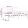 Weißer Massivholzbettrahmen Supe King 180x200 cm von vidaXL, Betten und Lattenroste - Ref: Foro24-3107629, Preis: 166,29 €, R...