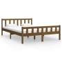 Honey brown solid wood bed frame 120x200 cm by vidaXL, Beds and slatted bases - Ref: Foro24-810677, Price: 118,42 €, Discount: %