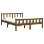 Honey brown solid wood bed frame 120x200 cm by vidaXL, Beds and slatted bases - Ref: Foro24-810677, Price: 118,42 €, Discount: %