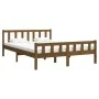 Honigbrauner Massivholzbettrahmen 120x200 cm von vidaXL, Betten und Lattenroste - Ref: Foro24-810677, Preis: 116,91 €, Rabatt: %