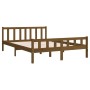 Honey brown solid wood bed frame 120x200 cm by vidaXL, Beds and slatted bases - Ref: Foro24-810677, Price: 118,42 €, Discount: %