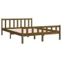 Honigbrauner Massivholzbettrahmen 120x200 cm von vidaXL, Betten und Lattenroste - Ref: Foro24-810677, Preis: 116,91 €, Rabatt: %