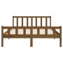 Honey brown solid wood bed frame 120x200 cm by vidaXL, Beds and slatted bases - Ref: Foro24-810677, Price: 118,42 €, Discount: %