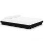 Black solid wood bed frame King Size 150x200 cm by vidaXL, Beds and slatted bases - Ref: Foro24-819916, Price: 124,41 €, Disc...