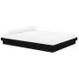 Schwarzer Massivholzbettrahmen King Size 150x200 cm von vidaXL, Betten und Lattenroste - Ref: Foro24-819916, Preis: 124,41 €,...