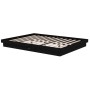 Black solid wood bed frame King Size 150x200 cm by vidaXL, Beds and slatted bases - Ref: Foro24-819916, Price: 124,41 €, Disc...