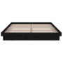 Black solid wood bed frame King Size 150x200 cm by vidaXL, Beds and slatted bases - Ref: Foro24-819916, Price: 124,41 €, Disc...