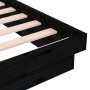 Black solid wood bed frame King Size 150x200 cm by vidaXL, Beds and slatted bases - Ref: Foro24-819916, Price: 124,41 €, Disc...