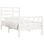 Estructura de cama madera maciza de pino blanco 90x200 cm de vidaXL, Camas y somieres - Ref: Foro24-3107599, Precio: 97,14 €,...