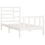 Estructura de cama madera maciza de pino blanco 90x200 cm de vidaXL, Camas y somieres - Ref: Foro24-3107599, Precio: 95,97 €,...