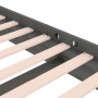 Gray solid wood bed frame King Size 150x200 cm by vidaXL, Beds and slatted bases - Ref: Foro24-819914, Price: 124,41 €, Disco...