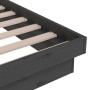 Gray solid wood bed frame King Size 150x200 cm by vidaXL, Beds and slatted bases - Ref: Foro24-819914, Price: 124,41 €, Disco...