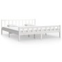 Weißer Massivholzbettrahmen 160x200 cm von vidaXL, Betten und Lattenroste - Ref: Foro24-810690, Preis: 153,10 €, Rabatt: %