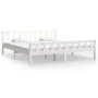 White solid wood bed frame 160x200 cm by vidaXL, Beds and slatted bases - Ref: Foro24-810690, Price: 151,03 €, Discount: %