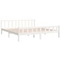 Estructura de cama de madera maciza blanca 160x200 cm de vidaXL, Camas y somieres - Ref: Foro24-810690, Precio: 153,02 €, Des...