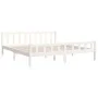 White solid wood bed frame 160x200 cm by vidaXL, Beds and slatted bases - Ref: Foro24-810690, Price: 151,03 €, Discount: %