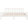 Weißer Massivholzbettrahmen 160x200 cm von vidaXL, Betten und Lattenroste - Ref: Foro24-810690, Preis: 153,10 €, Rabatt: %