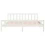 White solid wood bed frame 160x200 cm by vidaXL, Beds and slatted bases - Ref: Foro24-810690, Price: 151,03 €, Discount: %