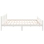 Weißer Massivholzbettrahmen 160x200 cm von vidaXL, Betten und Lattenroste - Ref: Foro24-810690, Preis: 153,10 €, Rabatt: %