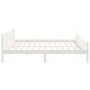 White solid wood bed frame 160x200 cm by vidaXL, Beds and slatted bases - Ref: Foro24-810690, Price: 151,03 €, Discount: %