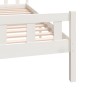 Weißer Massivholzbettrahmen 160x200 cm von vidaXL, Betten und Lattenroste - Ref: Foro24-810690, Preis: 153,10 €, Rabatt: %
