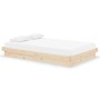 Small double bed frame solid wood 120x190 cm by vidaXL, Beds and slatted bases - Ref: Foro24-819942, Price: 147,98 €, Discoun...