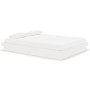 White solid wood bed frame 135x190 cm by vidaXL, Beds and slatted bases - Ref: Foro24-819948, Price: 166,83 €, Discount: %