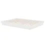 Estructura de cama de madera maciza blanca 135x190 cm de vidaXL, Camas y somieres - Ref: Foro24-819948, Precio: 122,00 €, Des...
