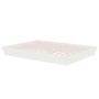 Weißer Massivholzbettrahmen 135x190 cm von vidaXL, Betten und Lattenroste - Ref: Foro24-819948, Preis: 166,83 €, Rabatt: %