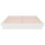 Estructura de cama de madera maciza blanca 135x190 cm de vidaXL, Camas y somieres - Ref: Foro24-819948, Precio: 122,00 €, Des...