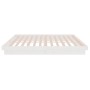 Weißer Massivholzbettrahmen 135x190 cm von vidaXL, Betten und Lattenroste - Ref: Foro24-819948, Preis: 166,83 €, Rabatt: %