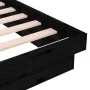 Black single solid wood bed frame 75x190 cm by vidaXL, Beds and slatted bases - Ref: Foro24-819936, Price: 101,11 €, Discount: %