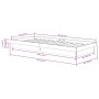 Estructura de cama madera maciza individual negra 75x190 cm de vidaXL, Camas y somieres - Ref: Foro24-819936, Precio: 117,56 ...
